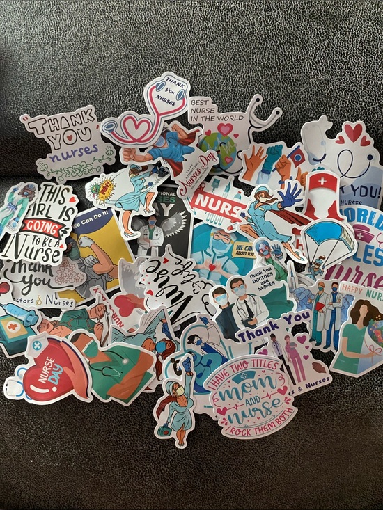 Other - 🖤 33 Nurse Appreciation Sticker Pack - Multicolor Thank You Nurse Designs